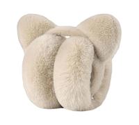 Cache-oreilles pliable et coupe-vent en forme d'ours, Couleur crème., Refer