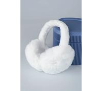 Cache-oreilles pliables en peluche blanche douce - Cache-oreilles de protection contre le froid