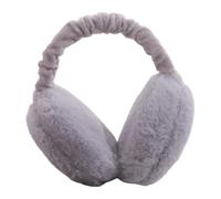 Cache-oreilles pliés pour plus de chaleur et portables pour homme et femme, couleur unie pour l'hiver résistant au froid, cache-oreilles surdimensionnés épais, gris, taille unique