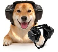 Cache-oreilles pour chien pour protection contre le bruit - NRR 29 dB - Calmant l'anxiété - Réglable et léger - Réduction du bruit des animaux de compagnie pour feux d'artifice/orages (noir, XXXS)