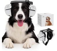 Cache-oreilles pour chien pour protection sonore - NRR 29 dB - Soulagement de l'anxiété - Réglable et léger - Réduction du bruit des animaux de compagnie pour feux d'artifice/orages/voyages (argenté