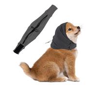 Cache-Oreilles pour Petit Chien,Oreilles Calme à Un Endroit Bruyant,Chauffe-Cou et Oreilles de Chien Oreilles Auto-adhésif,Gris S