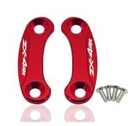 Cache Orifice Retroviseur Pour ZX-4R ZX-4RR 23-24 Moto CNC Pare-brise Cache Pour Trou De Rétroviseur Élimineurs Rétroviseurs À Entraînement Capuchon(ZX-4RR Red)