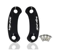 Cache Orifice Retroviseur Pour ZX-4R ZX-4RR 23-24 Moto CNC Pare-brise Cache Pour Trou De Rétroviseur Élimineurs Rétroviseurs À Entraînement Capuchon(ZX-4R Black)