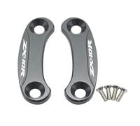 Cache Orifice Retroviseur Pour ZX-6R 19-24 ZX-10R 16-24 2024 Cache Pour Trou De Rétroviseur Moto Pare-brise Élimineurs Rétroviseurs À Entraînement Capuchon(ZX-10R Titanium)
