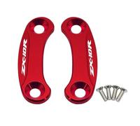 Cache Orifice Retroviseur Pour ZX-6R 19-24 ZX-10R 16-24 2024 Cache Pour Trou De Rétroviseur Moto Pare-brise Élimineurs Rétroviseurs À Entraînement Capuchon(ZX-10R Red)
