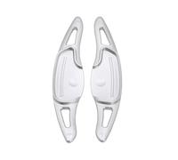 Cache palettes volant Compatible avec Hyundai pour Tucson 2025 Autocollants de levier de vitesse d'extension de volant de voiture(Silver)