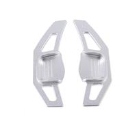 Cache palettes volant Compatible avec KIA pour Cadenza 2012 2013 2014 2015 Autocollants de levier de vitesse de volant de voiture Paddle Shift(Silver)