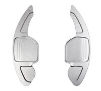 Cache palettes volant Compatible avec pour A3 S3 A4 S4 B8 A5 S5 A6 S6 A8 R8 Q5 Q7 TT Volant de Voiture Palette de Changement de Vitesse Extension Extension Shifter Aluminium 2 Pièces(Silver)