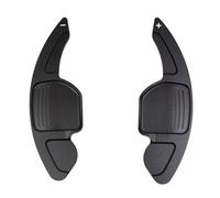 Cache palettes volant Compatible avec pour A3 S3 A4 S4 B8 A5 S5 A6 S6 A8 R8 Q5 Q7 TT Volant de Voiture Palette de Changement de Vitesse Extension Extension Shifter Aluminium 2 Pièces(Black)