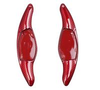 Cache palettes volant Compatible avec pour R8 pour RS3 RS4 RS5 TT RS Extension de palette de changement de vitesse en fibre de carbone pour volant de voiture(Red)