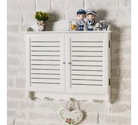 Cache-panneau Électrique Décoratif, Boîtier De Disjoncteur Rétro, Cache-plaque En Bois, Avec Crochets Et Poignées, Portes D'armoire À Charnières(White,58 * 45cm/22.8 * 17.7in)