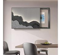 Cache-panneau Électrique Mural, Couvercle De Boîte À Disjoncteurs Décoratif, Cache Compteur Electrique, Porcelaine Cristal Pour Salon Et Bureau(Gray 2,55 * 45cm/21.6 * 17.7in)