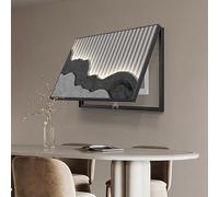 Cache-panneau Électrique Mural, Couvercle De Boîte À Disjoncteurs Décoratif, Cache Compteur Electrique, Porcelaine Cristal Pour Salon Et Bureau(Gray 4,80 * 60cm/31.5 * 23.6in)