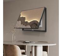 Cache-panneau Électrique Mural, Couvercle De Boîte À Disjoncteurs Décoratif, Cache Compteur Electrique, Porcelaine Cristal Pour Salon Et Bureau(Brown 4,55 * 45cm/21.6 * 17.7in)
