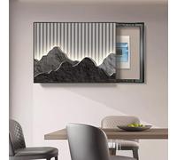 Cache-panneau Électrique Mural, Couvercle De Boîte À Disjoncteurs Décoratif, Cache Compteur Electrique, Porcelaine Cristal Pour Salon Et Bureau(Gray 1,40 * 30cm/15.7 * 11.8in)