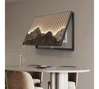 Cache-panneau Électrique Mural, Couvercle De Boîte À Disjoncteurs Décoratif, Cache Compteur Electrique, Porcelaine Cristal Pour Salon Et Bureau(Brown 3,45 * 35cm/17.7 * 13.8in)