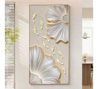 Cache Panneau Électrique Tableau Décoratif Mural Dissimulation de Compteur Électrique Déco Maison Design avec Cadre Alliage d'Aluminium Haute Qualité et Durable(Style-b,28"*55"/70 * 140cm)