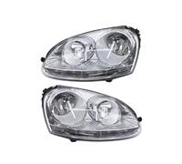 Cache phare Pour VW pour Jetta pour Sagitar 2006 2007 2008 2009 2010 2011 paire de lampes frontales ensemble phares gauche et droit sans ampoule Lentille verre transparent(White 6-wire)