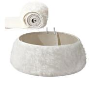 Cache-pied de sapin de Noël artificiel blanc | Décoration de vacances | Pour intérieur de table, rassemblement, fête, centre de table, maison, jardin, bureau