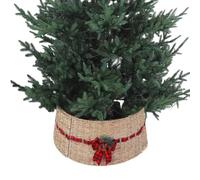 Cache-pied de sapin rustique 60 x 26 cm cache-pied en rotin tressé avec | Jupe de sapin à collier pour crèche, fêtes, automne, récolte, hiver, printemps, saisonnier,