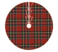 Cache Pied Sapin de Nnoel Jupe de Sapin Noël à Carreaux Classiques, Coussin décoration intérieure for Les fêtes(Type 2,Diameter 60cm)