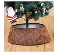 Cache Pied Sapin de Nnoel Robe Sapin de Noël en Peluche tricotée à Motif Losanges verticaux, décoration Festive(Color 8)