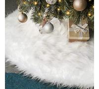 Cache Pied Sapin de Noel 90cm, Christmas Tree Skirt, Tapis Sapin de Noel, Jupe de Sapin de Noel, Couvre-Pied de Sapin de Noël en Peluche pour la Decortion Sapin de Noel pour la Maison de Fête de Noël