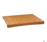Cache plaque 52x58cm en Bambou 3en1. Planche à découper en Bois - Protège Crédence et Plaques - Compatible Induction Gazinière