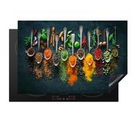 Cache Plaque 74x48 cm - Protection Plaque Induction, Cuisson - Motif Herbes colorées - KitchenYeah