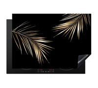 Cache Plaque 75x52 cm - Protection Plaque Induction, Cuisson - Motif Feuilles d'or - KitchenYeah