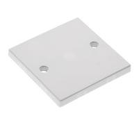 Cache Plaque Couvercle Vierge Simple 1 Groupe Couvercle avec Vis de Fixation Plastique Moulé Blanc Couvercle du Plastron pour Prises Électriques Fiches Boîte de Dérivation à Encastrer