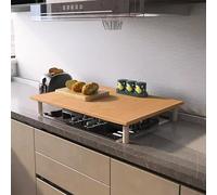 Cache Plaque de Cuisson À Bois, Couvre Plaque de Cuisson Gaz, Pour Cuisinière À Gaz, Planche À Découper, Protection pour Four, Housse d'évier de Cuisine en Bois(Natural,80x50cm/31x20in)