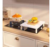 Cache Plaque de Cuisson À Bois, Couvre Plaque de Cuisson Gaz, Pour Cuisinière À Gaz, Planche À Découper, Protection pour Four, Housse d'évier de Cuisine en Bois(White,50x40cm/20x16in)