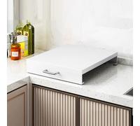 Cache Plaque de Cuisson avec Poignée, Couvre Plaque de Cuisson Gaz, pour Cuisinière de Camping-car, Fours et Éviers de Cuisine(White,35x48x7cm/14x19x2.7in)