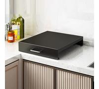 Cache Plaque de Cuisson avec Poignée, Couvre Plaque de Cuisson Gaz, pour Cuisinière de Camping-car, Fours et Éviers de Cuisine(Black,35x45x9cm/14x18x3.5in)