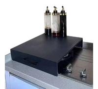 Cache Plaque de Cuisson Couvercle de Plaque de Cuisson en Acier au Carbone pour Cuisinière Électrique, Plaques de Protection pour Four avec Poignée & Pieds(35x48x9cm(13 3/4x18 7/8x3 1/2"))