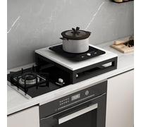 Cache Plaque de Cuisson, Couvre Plaque de Cuisson Gaz en Plaques de Pierre, Avec Support en Acier au Carbone, Agrandissement de L'espace de Cuisine, Facile À Nettoyer(GRAY-B,40x50cm/16x20in)