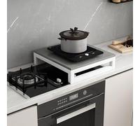 Cache Plaque de Cuisson, Couvre Plaque de Cuisson Gaz en Plaques de Pierre, Avec Support en Acier au Carbone, Agrandissement de L'espace de Cuisine, Facile À Nettoyer(BLACK-W,80x50cm/31x20in)