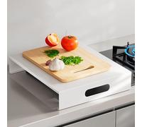 Cache Plaque de Cuisson Planche Couvre-Cuisinière Noodle Board pour la Coupe, Couvercle de Protection pour Brûleur de Cuisinière à Gaz, Couvercles pour Plaque(White,40x48x7cm (15.8x18.9x2.8in))