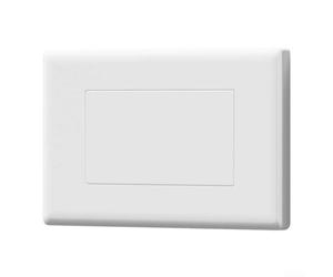 Cache-plaque de prise électrique de type 118 - Pour dissimuler les boîtes de jonction murales - Construction en plastique solide - Blanc 3 voies