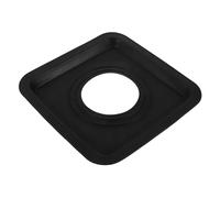 Cache Plaque Electrique 16cm, Couvercle Gaz Silicone Noir, Réutilisable | Protection Complète, Anti Taches D’Huile, Facile à Nettoyer, 22x22x1,5cm, Cuisine