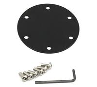 Cache-plaque En Aluminium Pour Bouton De Klaxon De Volant 6 Trous Universel Palettes changement vitesse au volant(Noir)