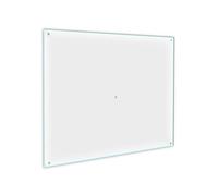 Cache-plaque en verre transparent pour plaque vitrocéramique - Planche à découper - 60 x 52 cm - Protection anti-éclaboussures - Planche à découper en verre de sécurité