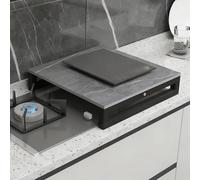 Cache Plaque Induction à Gaz, Couvre Plaque de Cuisson de Camping-Car, Propriétés Isolantes pour Planche à Découper(Gray,40x50x9.6cm/16x20x4in)