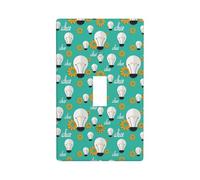 Cache-plaque murale à motif d'ampoule, plaque murale 1 gang taille standard 11,4 x 7 cm, couvercle décoratif pour interrupteur à bascule, couvercle de prise de courant en polycarbonate thermoplastique