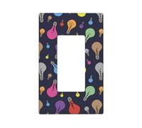 Cache-plaque murale colorée pour ampoule - Plaques murales 1 gang - Taille standard - 11,2 x 6,9 cm - Couvercle décoratif pour interrupteur - Couvercles de sortie en polycarbonate thermoplastique