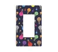 Cache-plaque murale colorée pour ampoule - Plaques murales sans vis - Taille standard - 11,7 x 7,1 cm - Couvercle décoratif pour interrupteur - Couvercle de sortie en polycarbonate thermoplastique