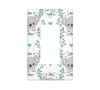 Cache-plaque murale mignon petit koala 1 gang taille standard 11,2 x 6,9 cm, couvercle décoratif pour interrupteur, couvercle de prise de courant en polycarbonate thermoplastique