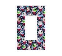 Cache-plaque murale motif espace œil 1 gang taille standard 11,2 x 6,9 cm, couvercle décoratif pour interrupteur, couvercle de sortie, polycarbonate thermoplastique